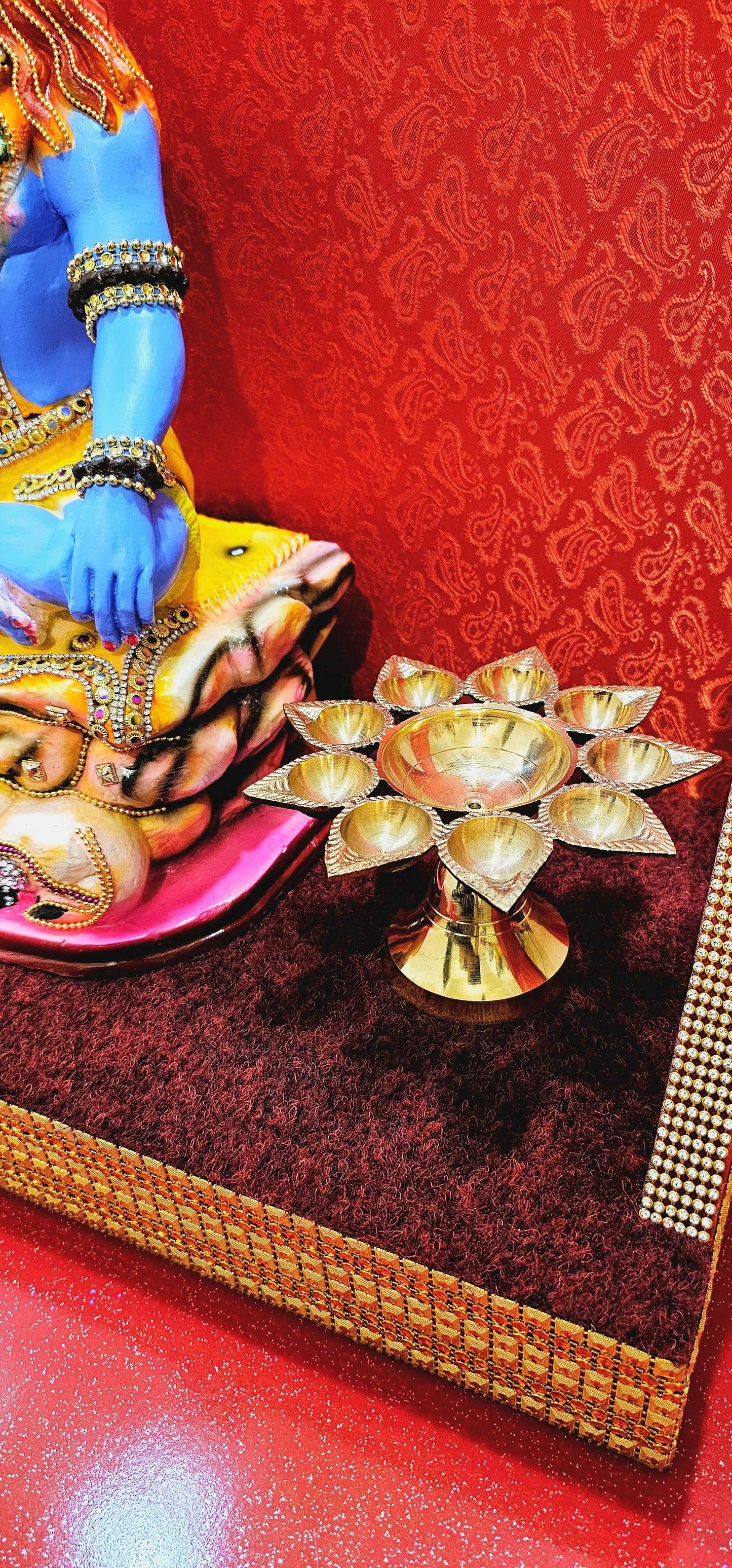 Rare Large Lord Shiva Statue With Complete Custom Made Temple Stand