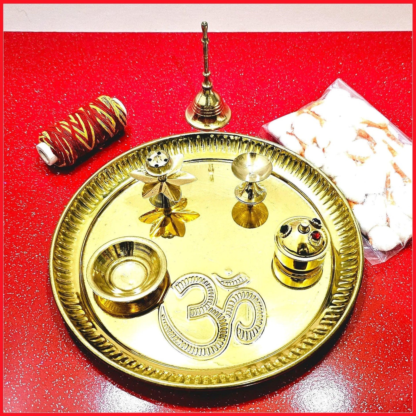 Brass Pooja Puja thali set