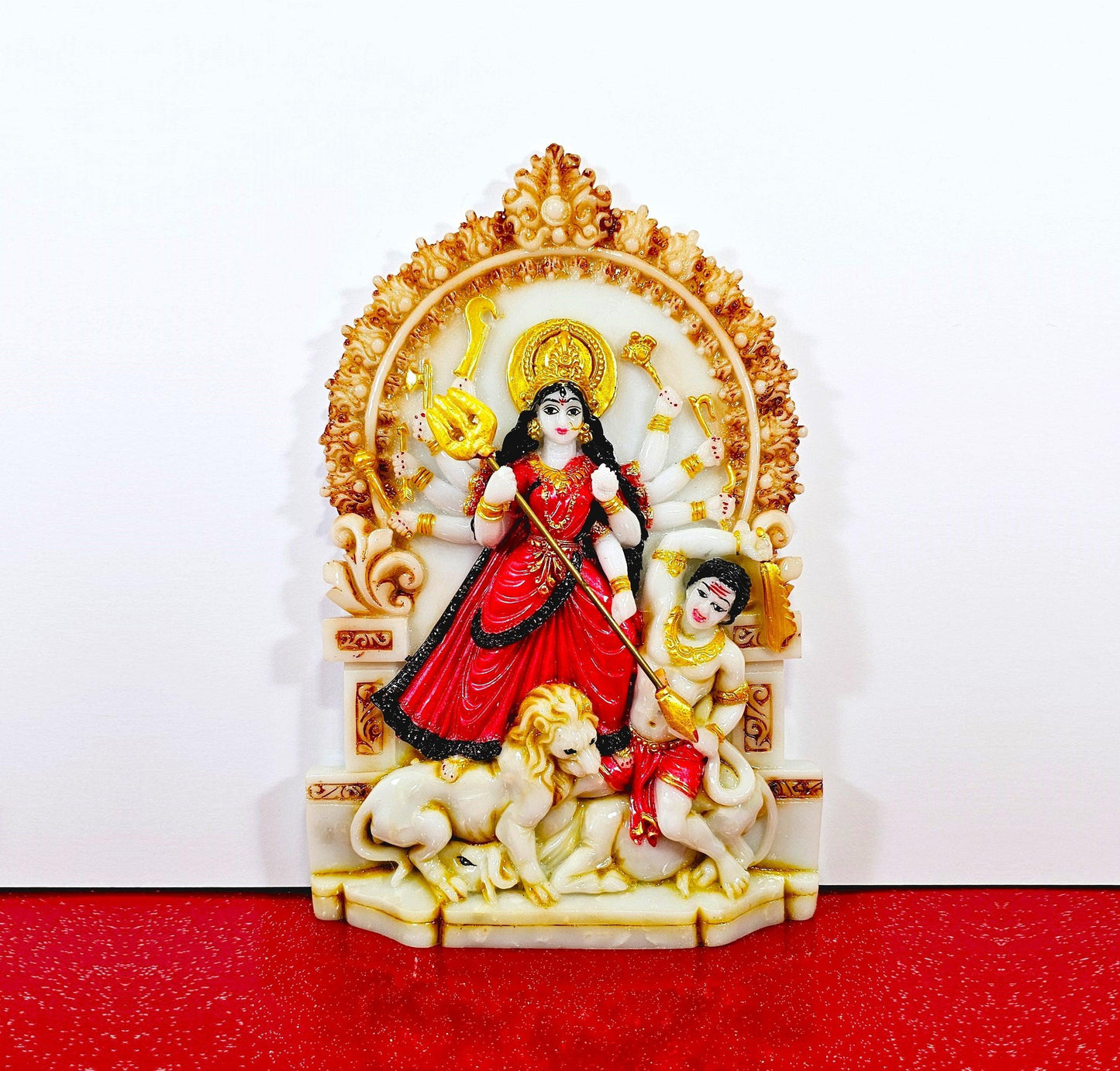 Goddess Durga Marble Statue