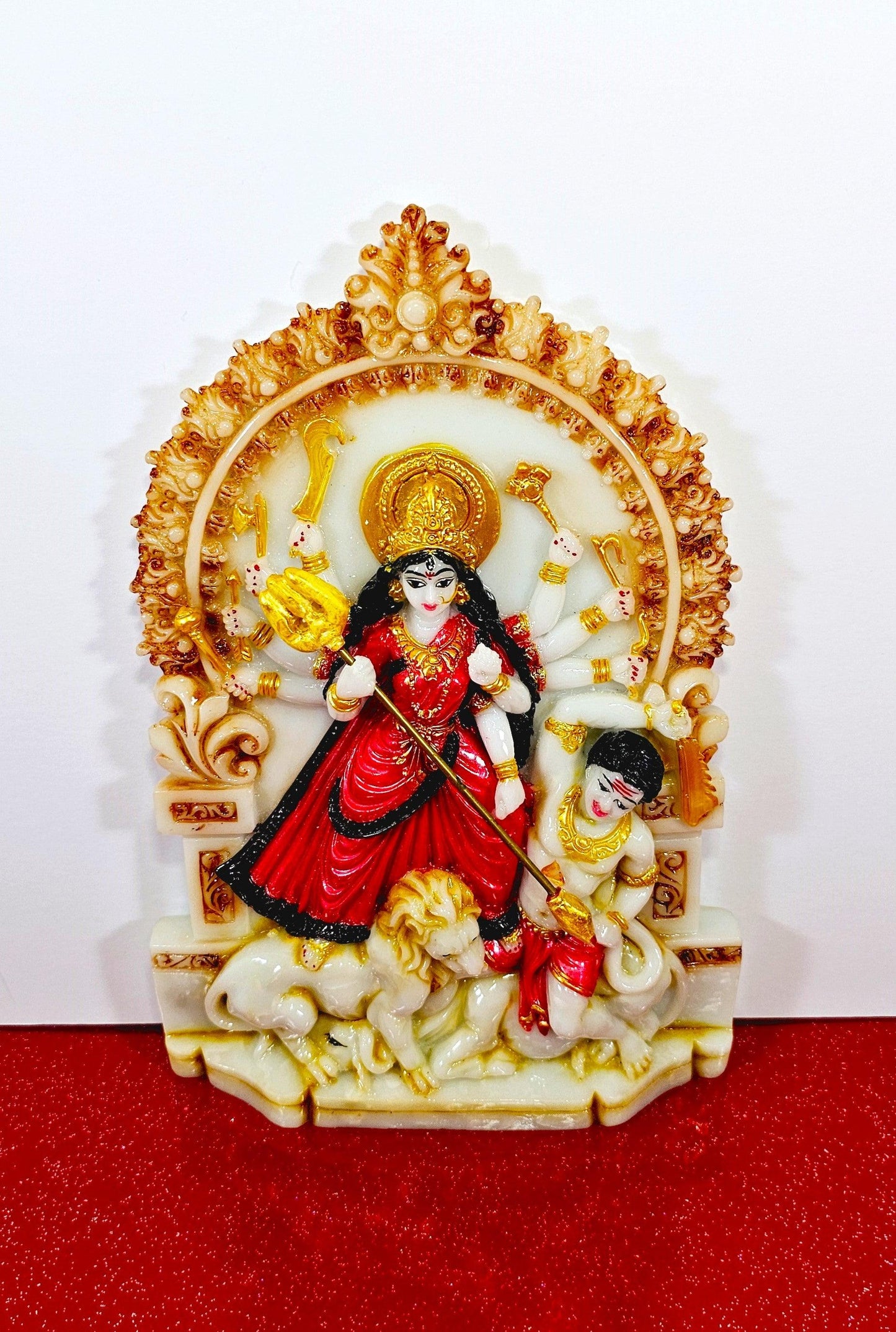 Goddess Durga Marble Statue