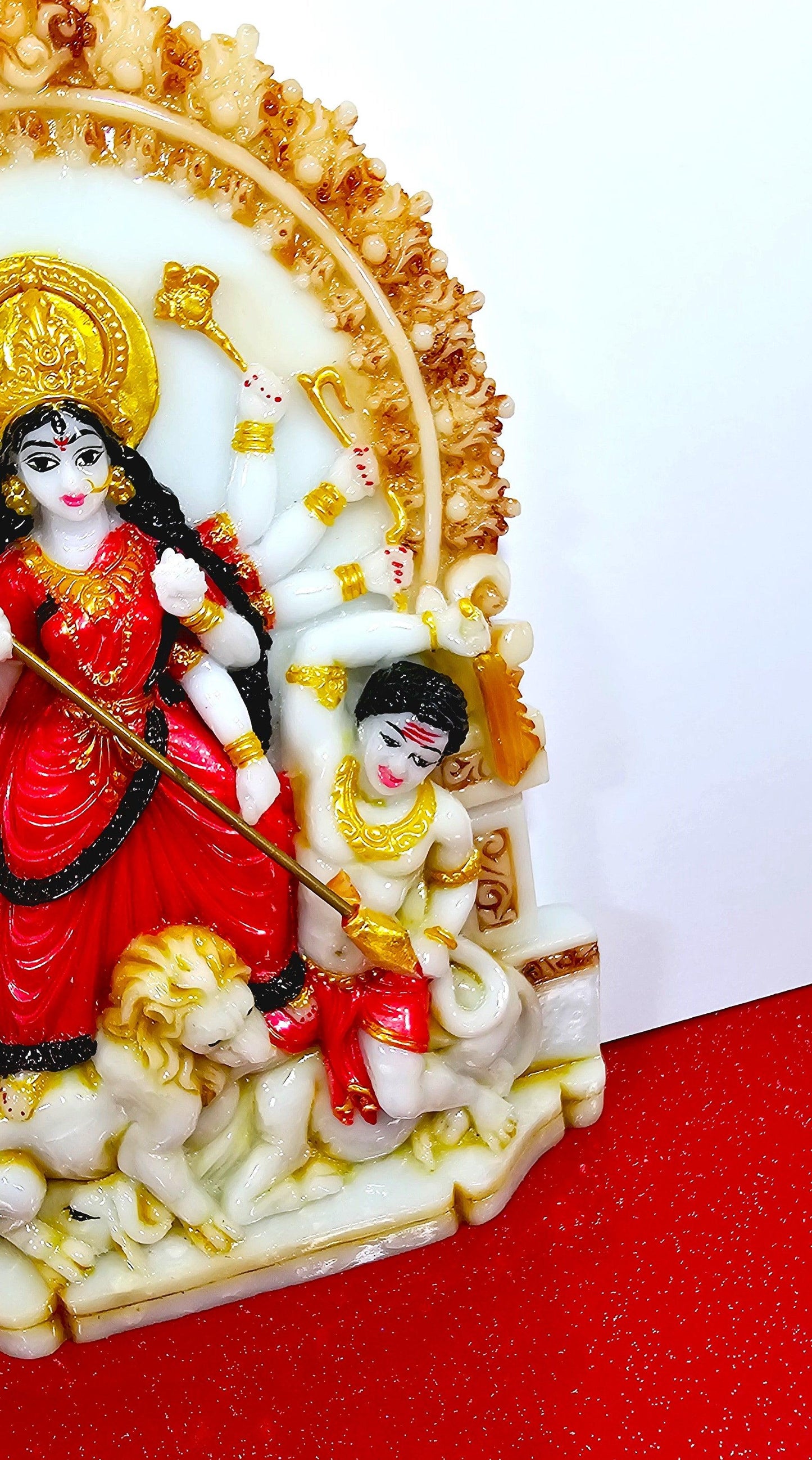 Goddess Durga Marble Statue
