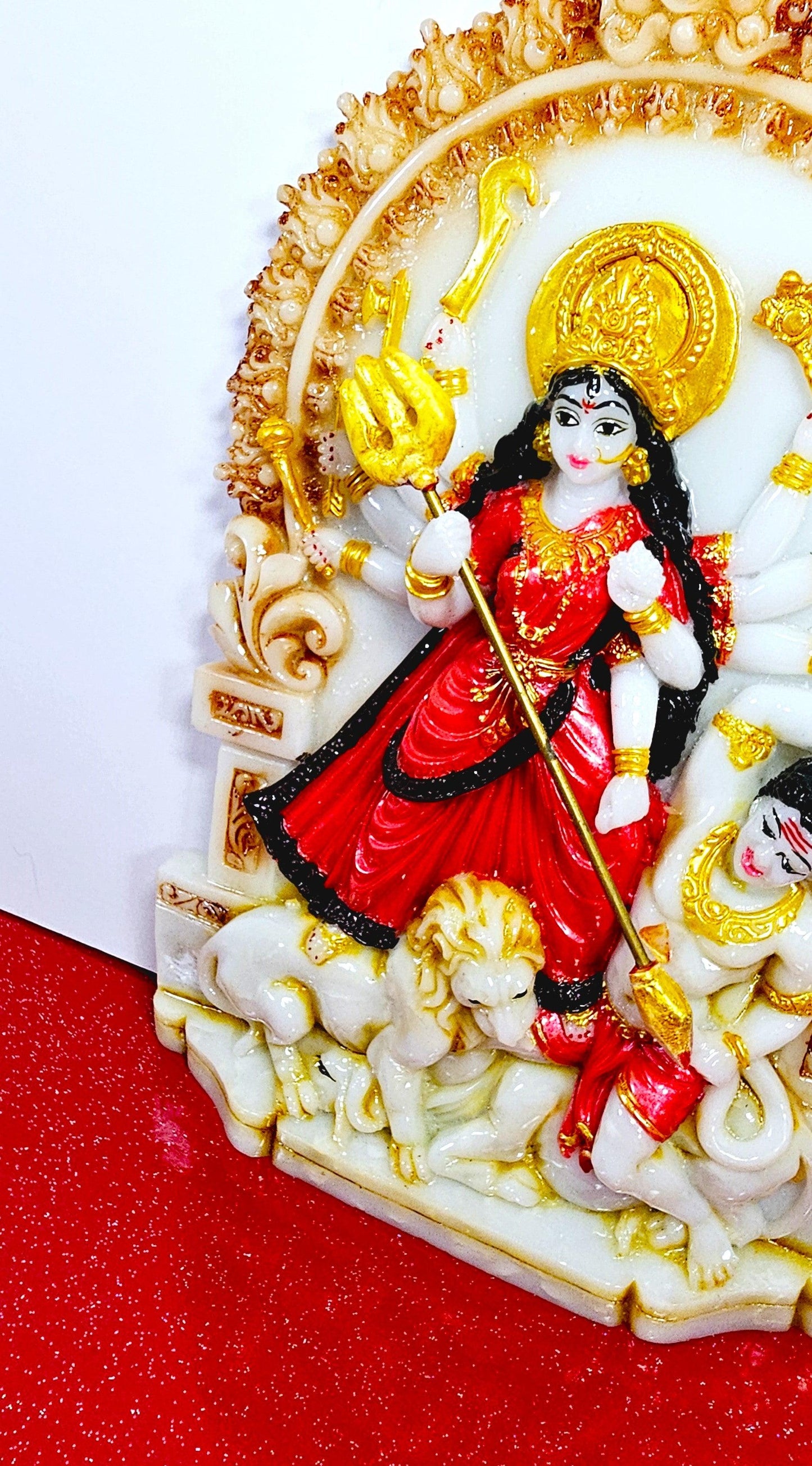 Goddess Durga Marble Statue
