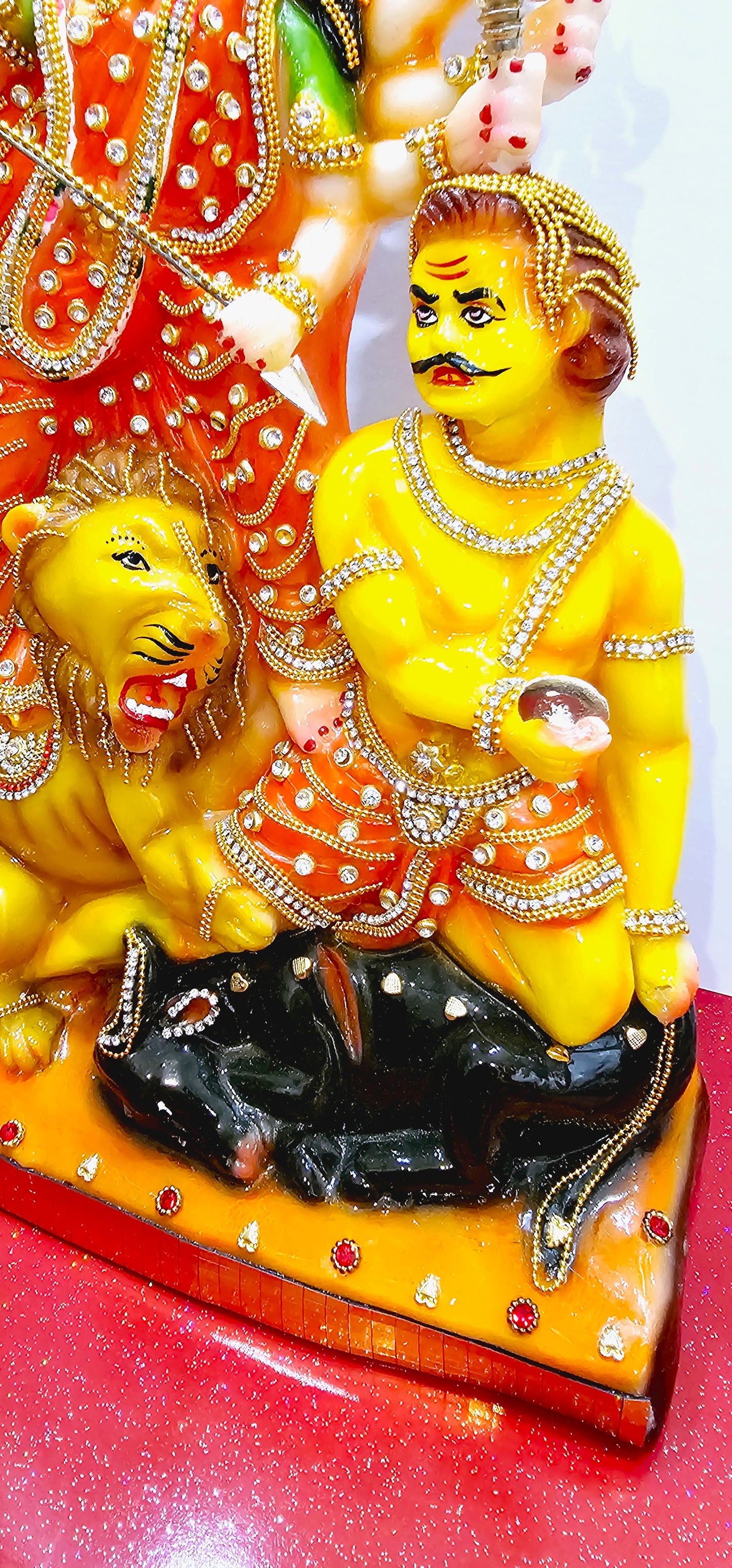Rare Large hand decorated Goddess Durga Statue