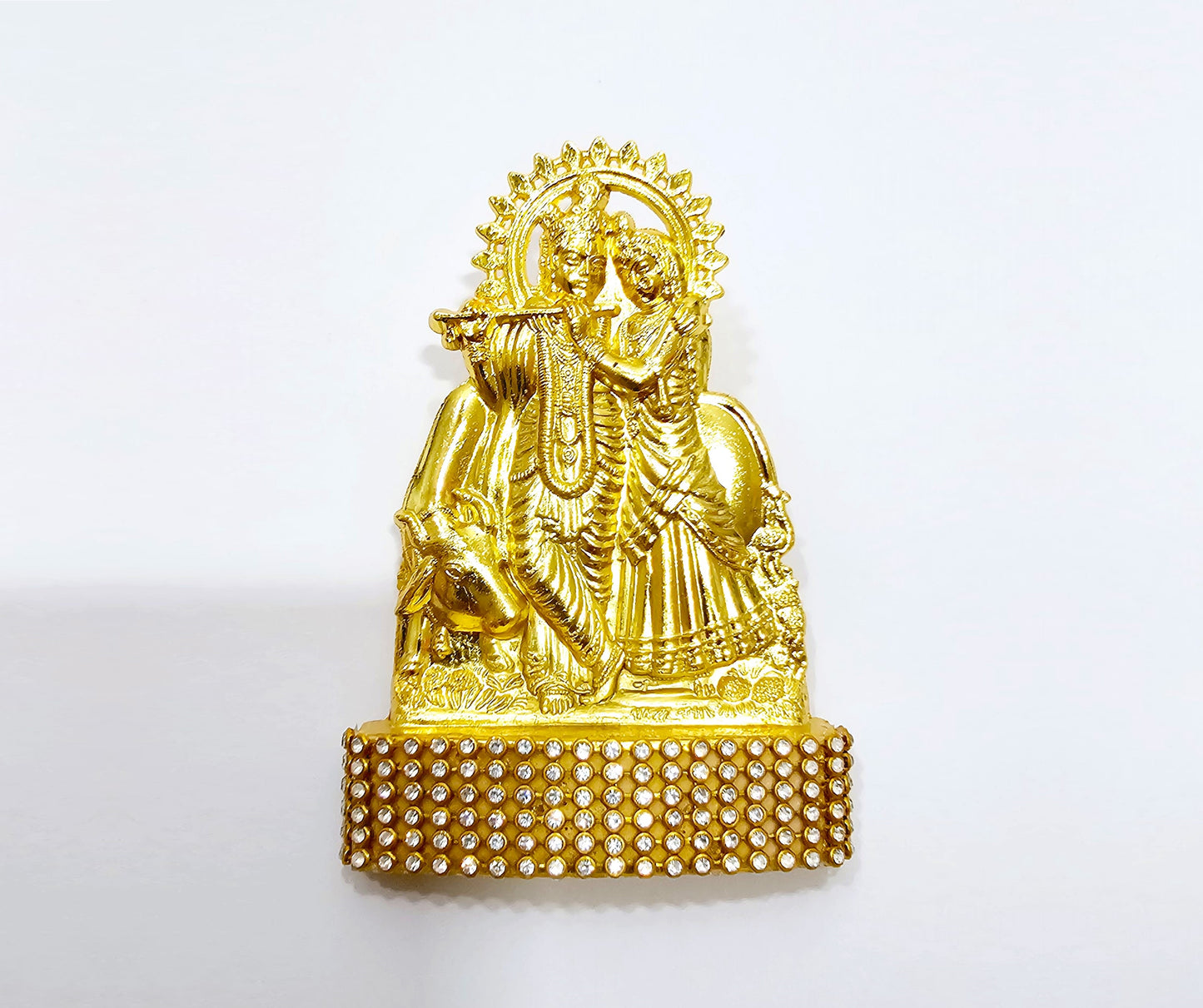 Radha Krishna Gold Statue