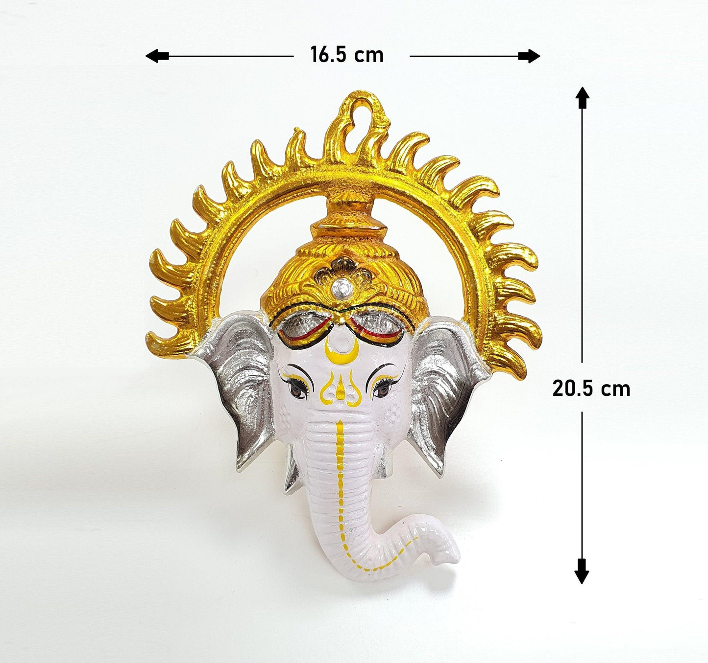 Ganesh Wall Hanging Face , Solid Alloy , Built to Last