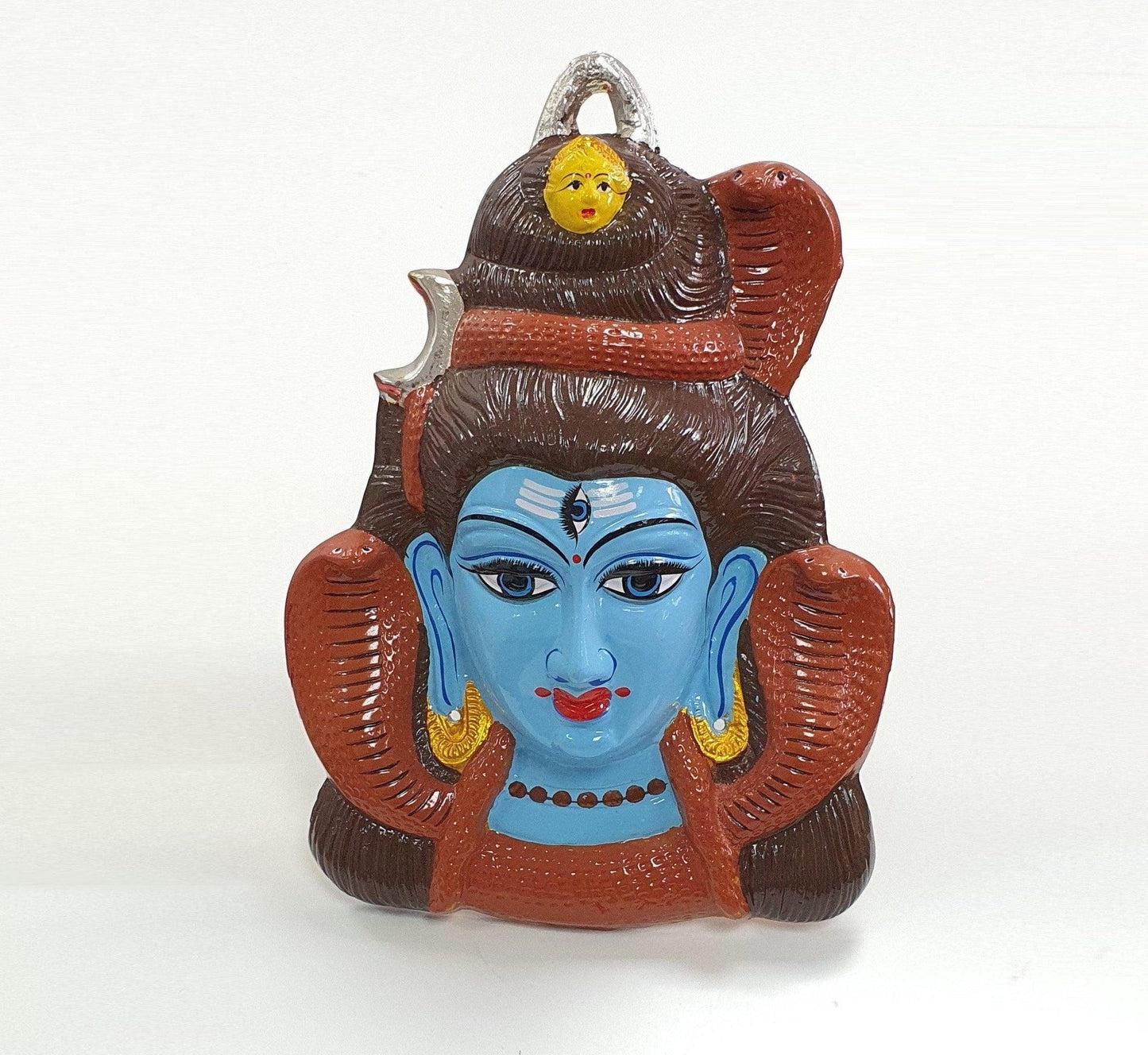 LARGE Rare Lord Shiva/Shivji Ji Wall Hanging Face , Solid Alloy, Built to Last