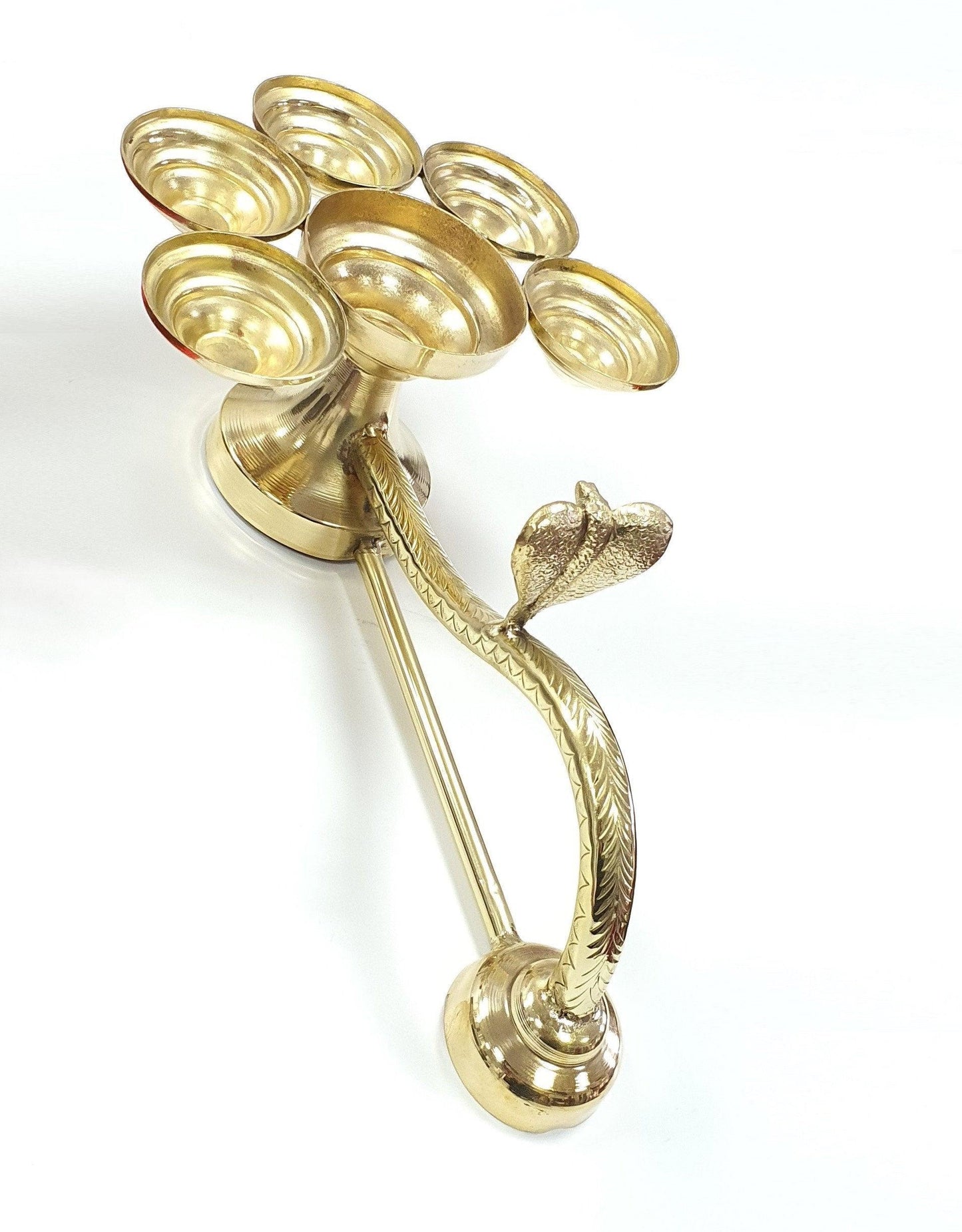 Large Brass Naag/Snake Kapoor/Dhoop Aarti Puja/Pooja/5 lamp Diya Diva