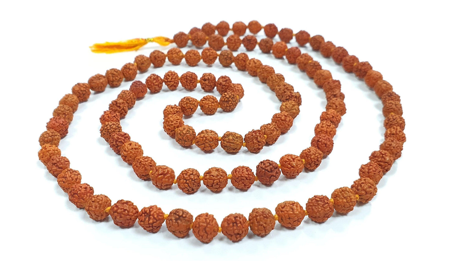 Rudraksha 8mm 108 Beads Mala Necklace/Bracelet . 100% Natural/Original