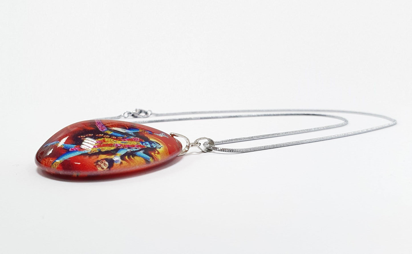 Goddess Kali Maa/Mata Crystal Pendant with Silver Chain , High Quality product