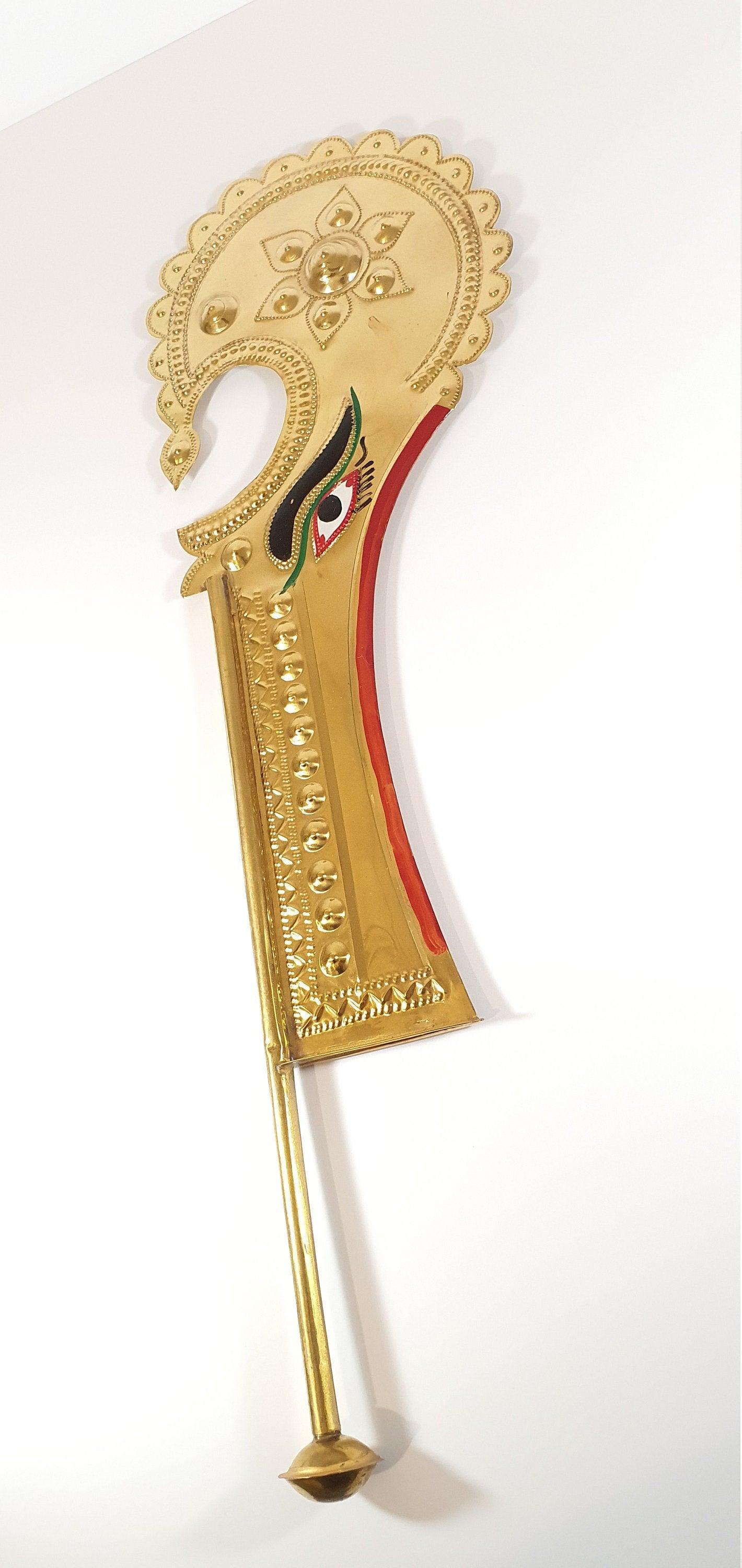 Goddess Kali Scythe , Brass Sickle shaped weapon