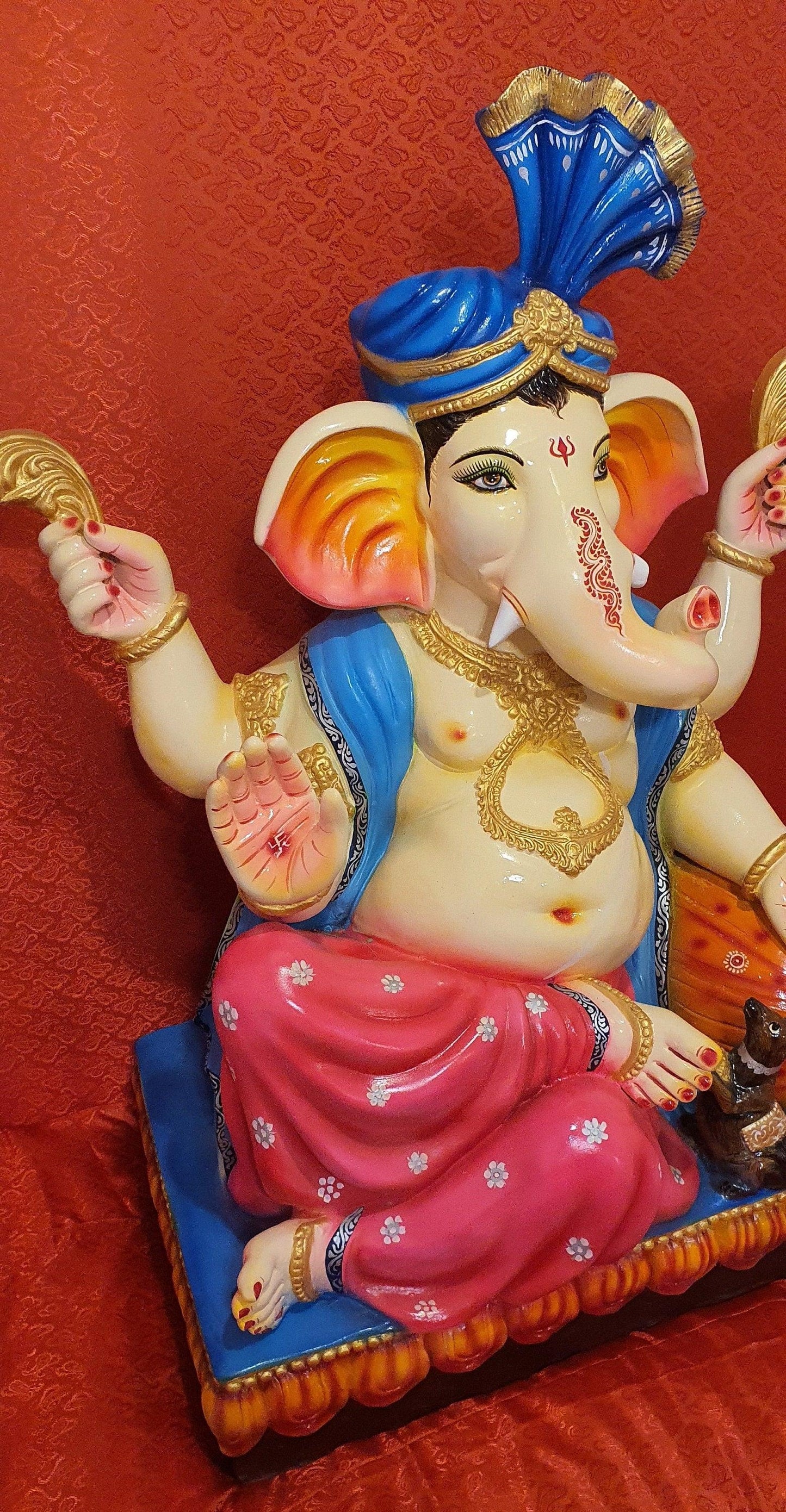 Rare Custom Hand Made Extremely Large Lord Ganesh Statue. 1 of a kind.