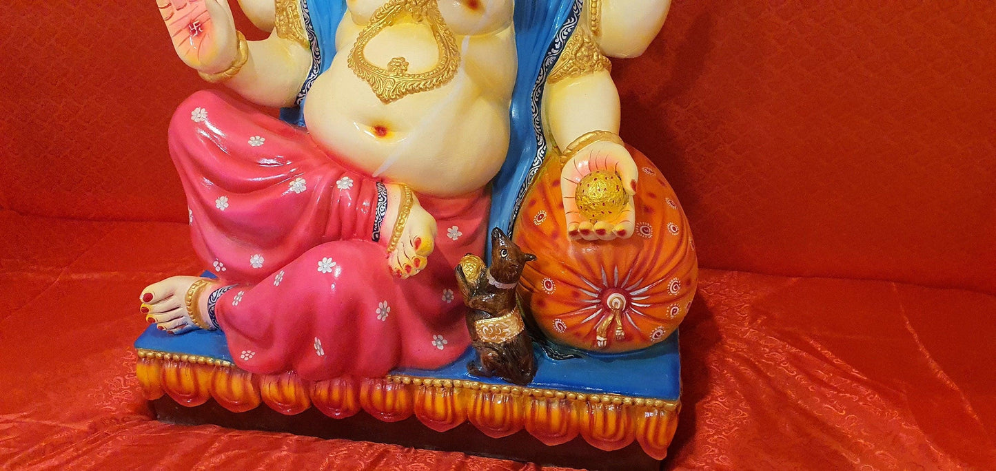 Rare Custom Hand Made Extremely Large Lord Ganesh Statue. 1 of a kind.