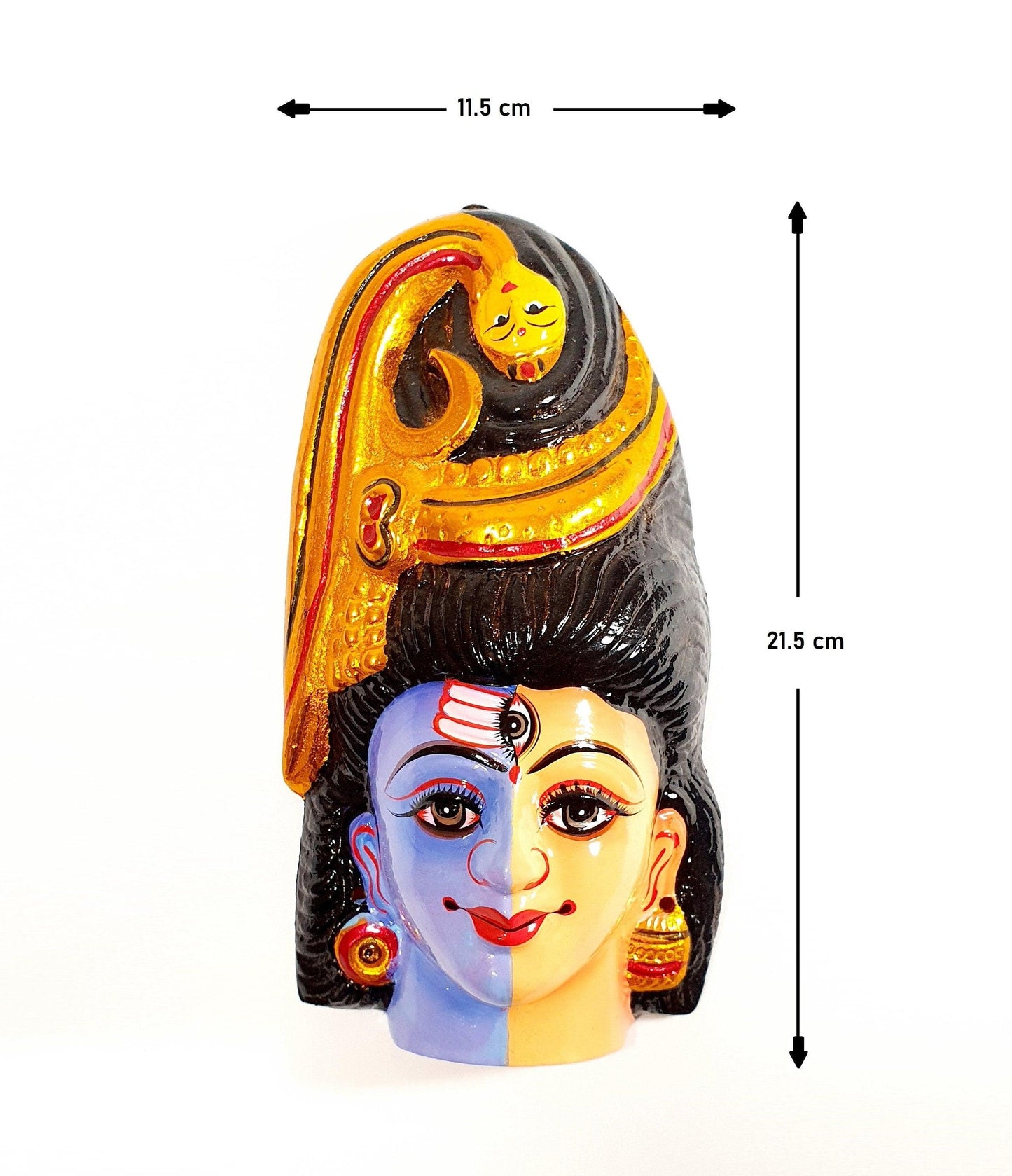 Rare Ardhanarishvara, Shiva/Parvati Wall Hanging Face