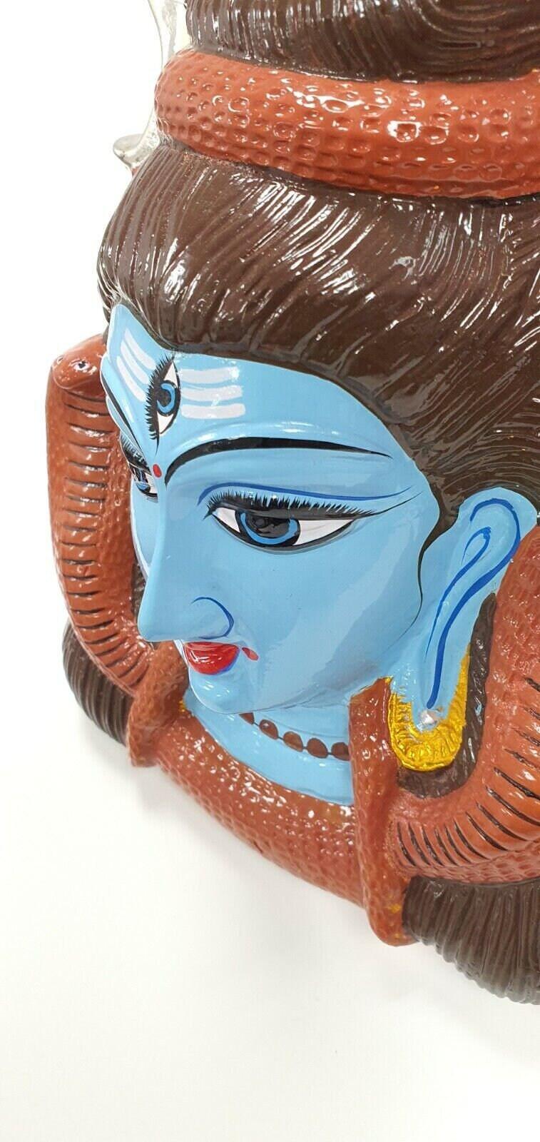 LARGE Rare Lord Shiva/Shivji Ji Wall Hanging Face , Solid Alloy, Built to Last