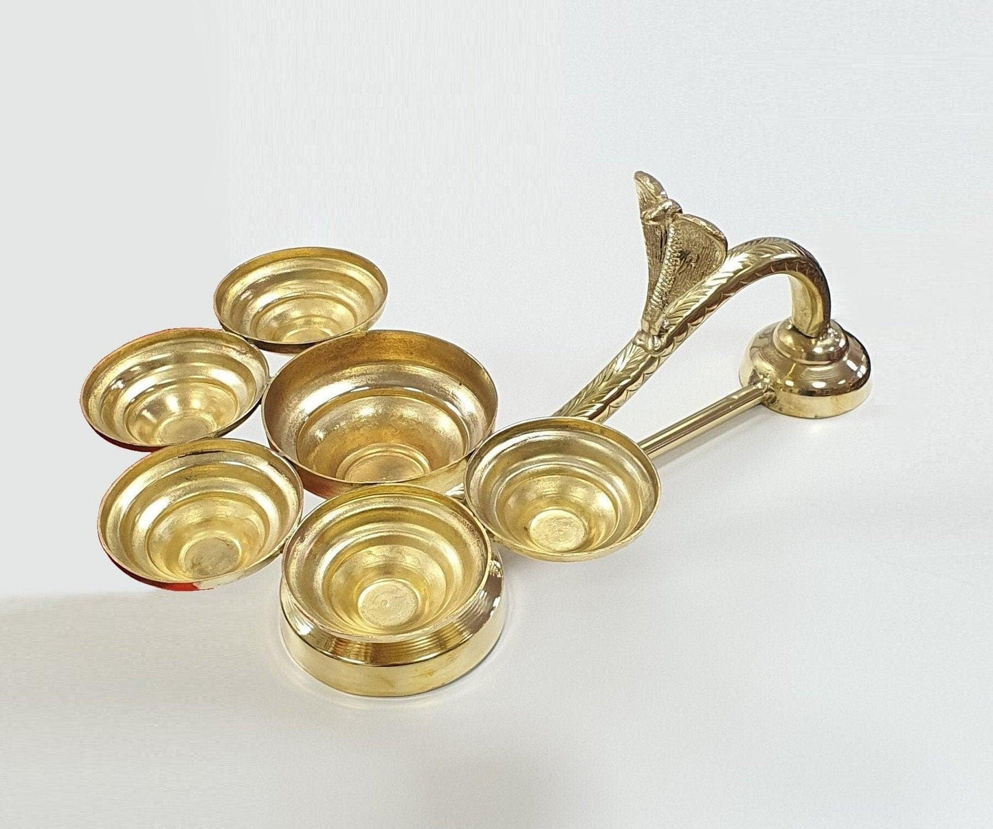 Large Brass Naag/Snake Kapoor/Dhoop Aarti Puja/Pooja/5 lamp Diya Diva