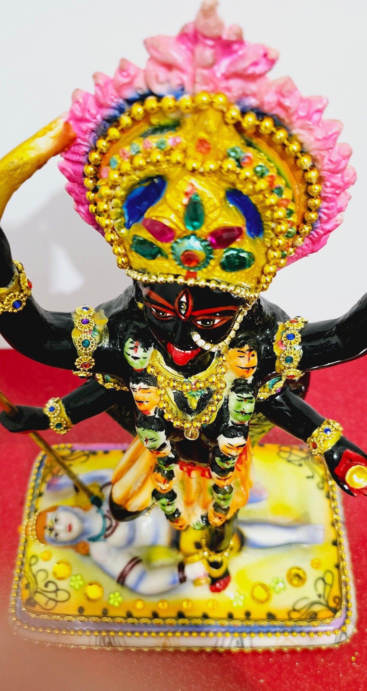 Large Goddess Kali Maa Statue , Quality Stone Decorated