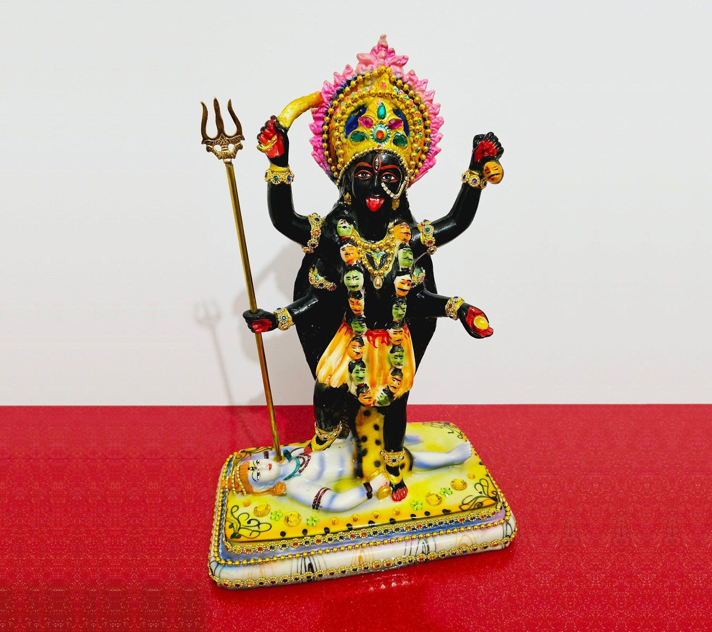 Large Goddess Kali Maa Statue , Quality Stone Decorated