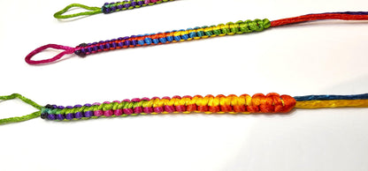 Rare Multi Colour ( 5 x Pieces ) High Quality Silk Wrist Band