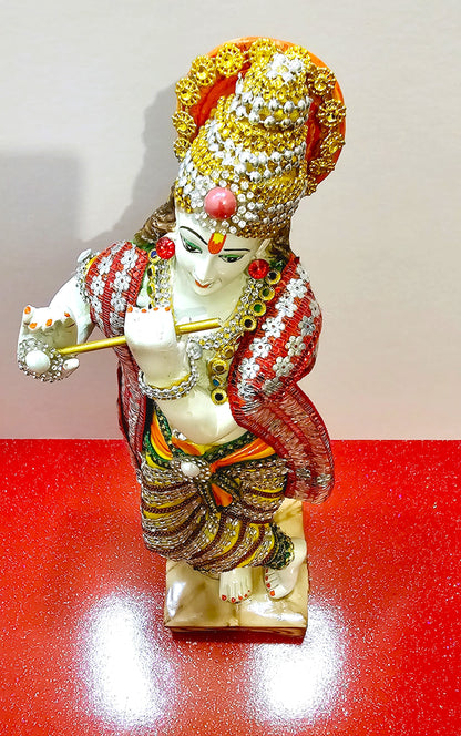 Lord Krishna Decorated Statue , Only 1 Available