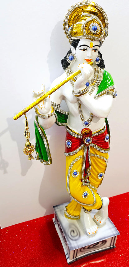 Large 615mm Lord Krishna Decorated Statue , Only 1 Available