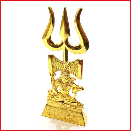 Lord Shiva and Trishul statue