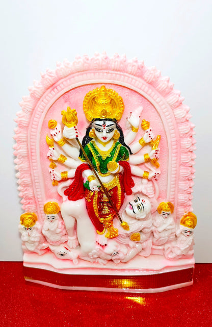 Rare Goddess Durga with Family Statue
