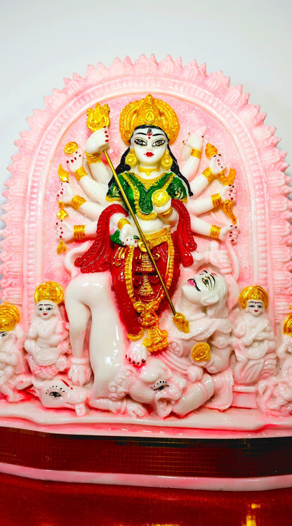 Rare Goddess Durga with Family Statue