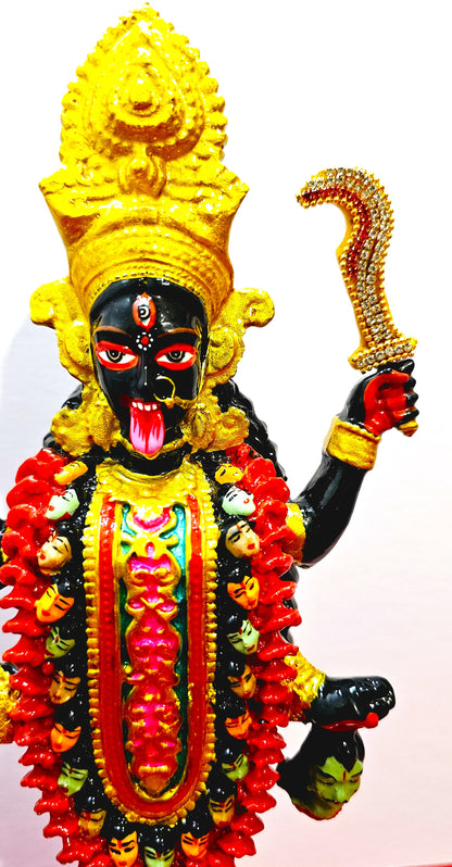 Goddess Kali Maa / Mata Rare Statue , In Colour Black