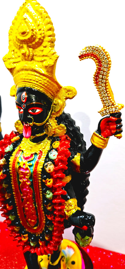 Goddess Kali Maa / Mata Rare Statue , In Colour Black