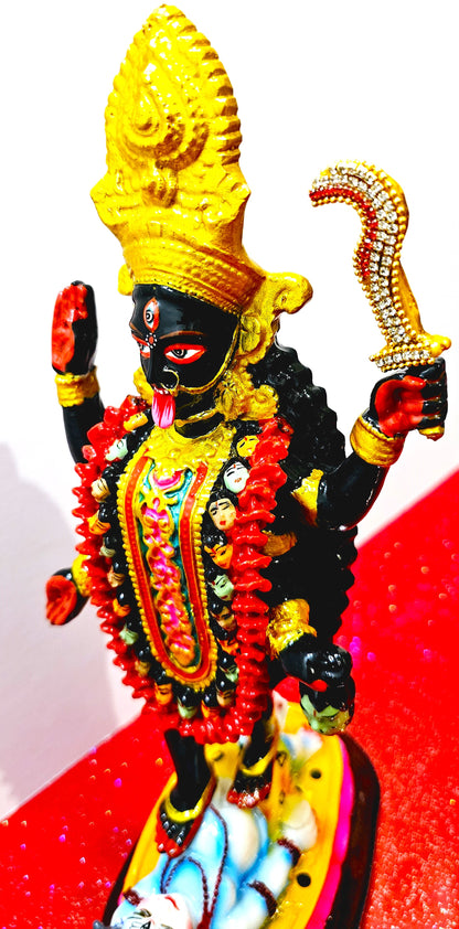 Goddess Kali Maa / Mata Rare Statue , In Colour Black