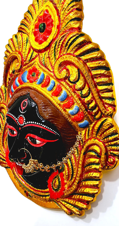 LARGE Rare Goddess Kali Maa/Mata ( Durga ) Wall Hanging Face , Large Nose Ring