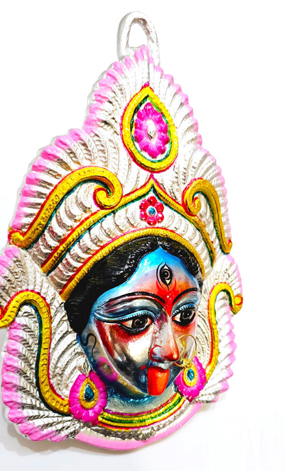 LARGE Extremely Rare Goddess Kali Maa / Mata ( Durga ) Wall Hanging Face , Large Nose Ring