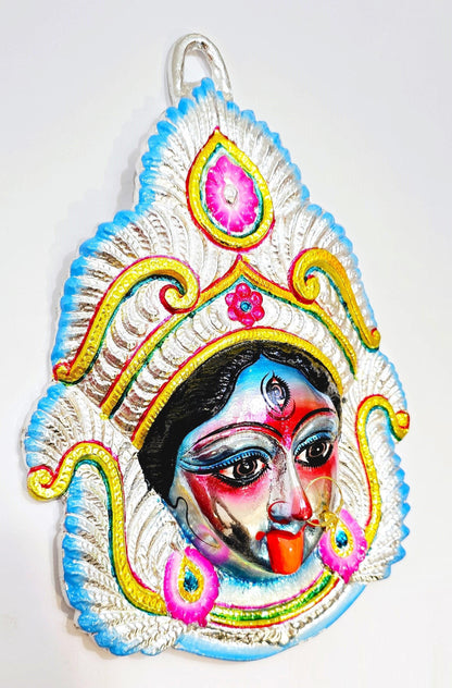 LARGE Extremely Rare Goddess Kali Maa / Mata ( Durga ) Wall Hanging Face , Large Nose Ring