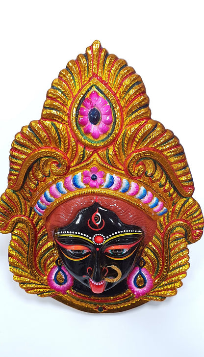 LARGE Rare Goddess Kali Maa/Mata ( Durga ) Wall Hanging Face With Nose Ring