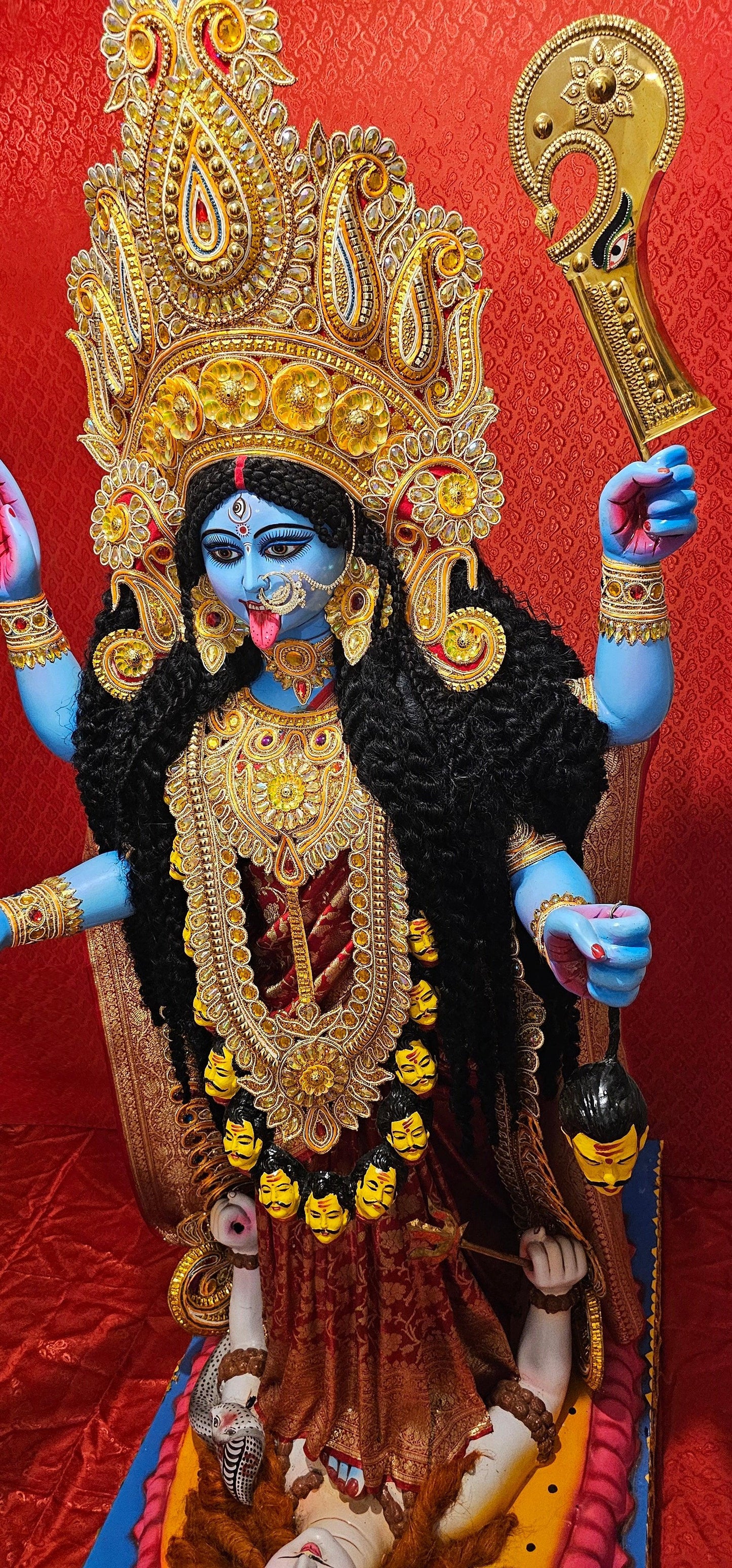 5.6-FT Rare Custom Hand Made Large Kali Maa/Mata Statue. 1 of a kind