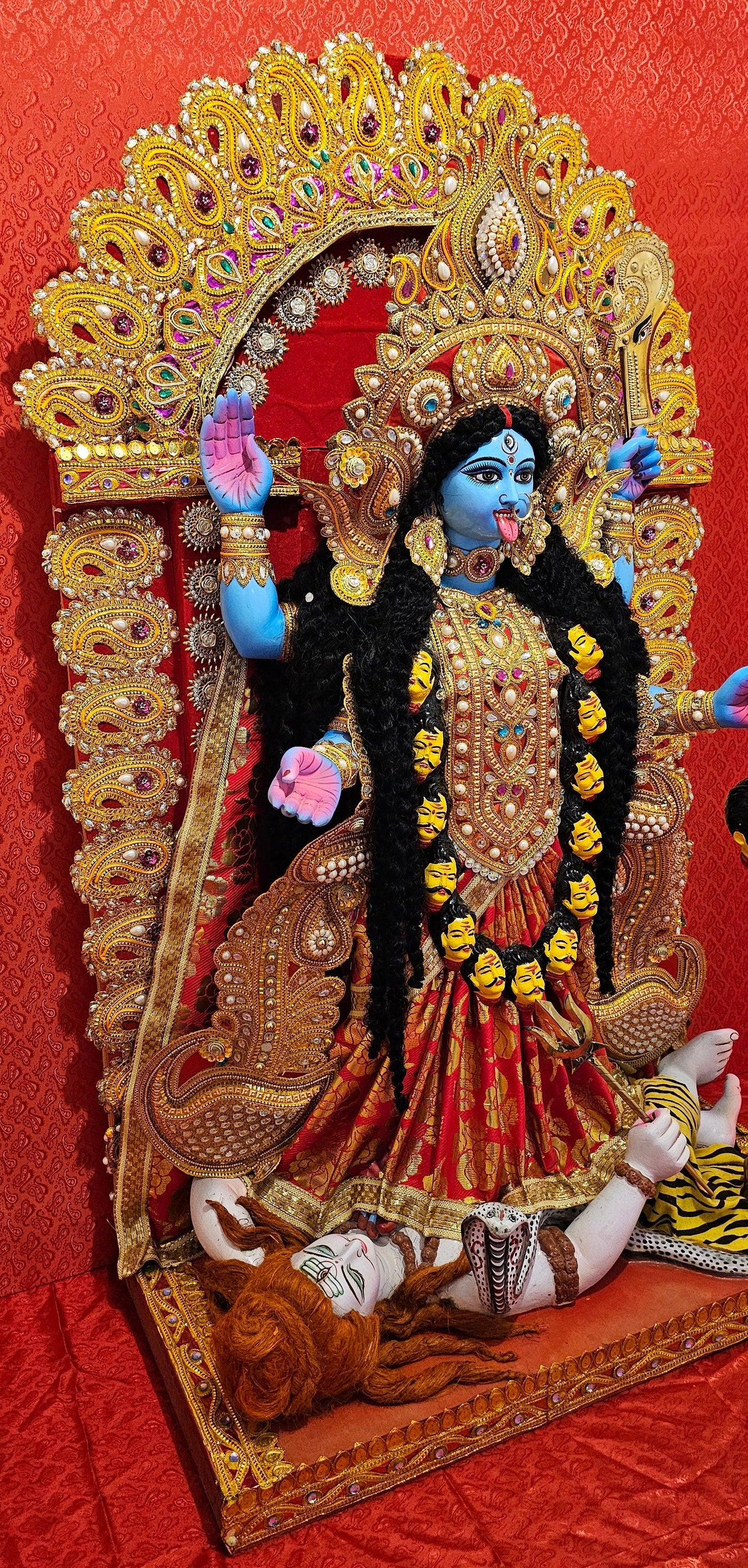 4.8-FT Rare Custom Hand Made Large Kali Maa/Mata Statue. 1 of a kind