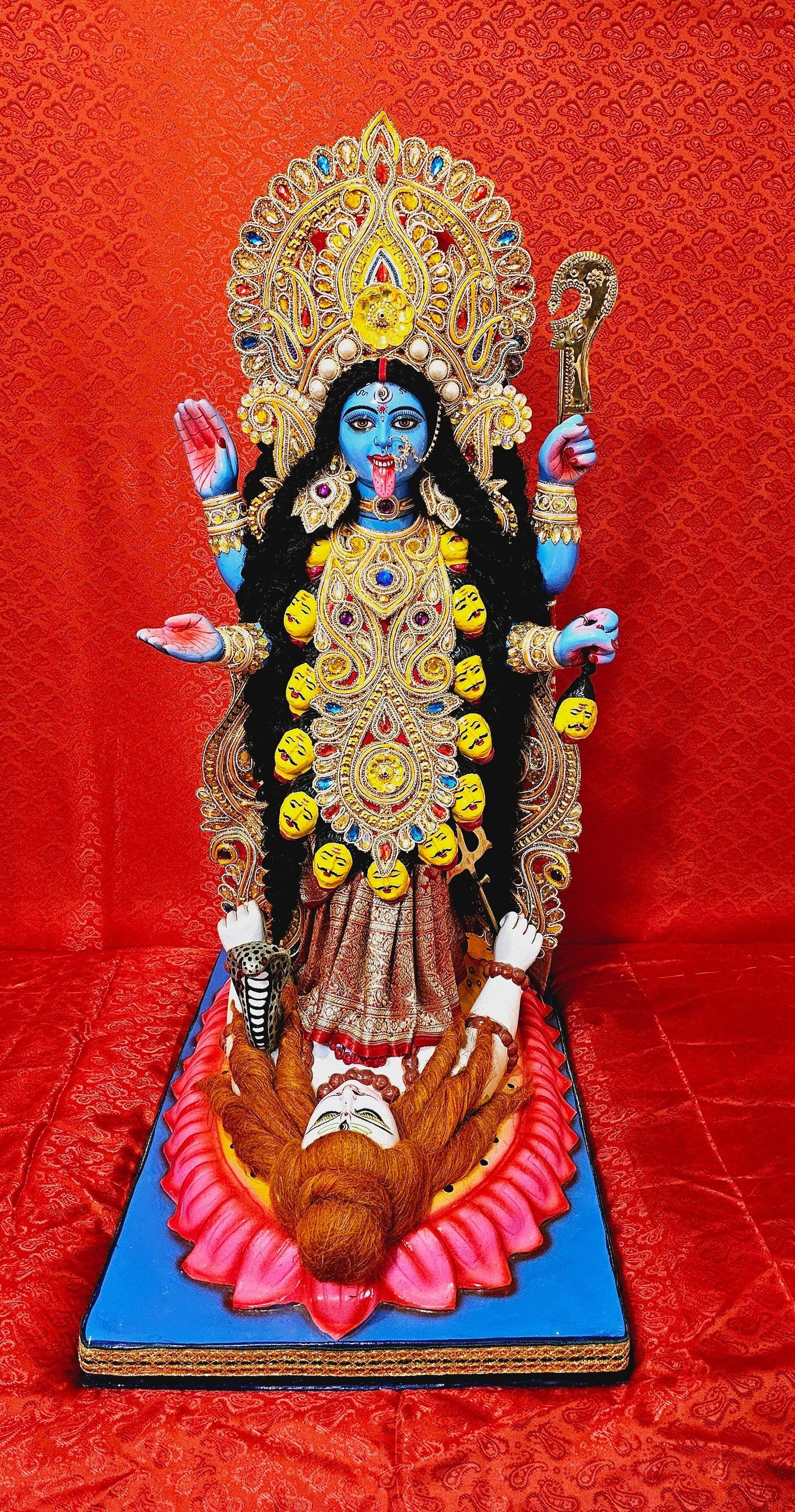 3-FT Rare Custom Hand Made Large Kali Maa/Mata Statue. 1 of a kind