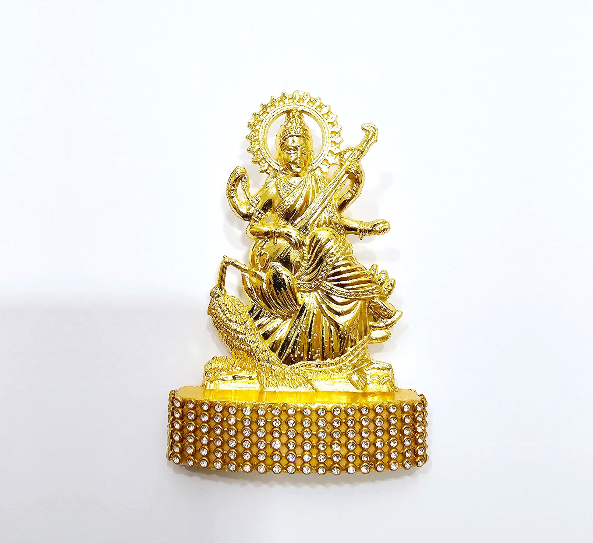 Saraswati Devi Gold Statue