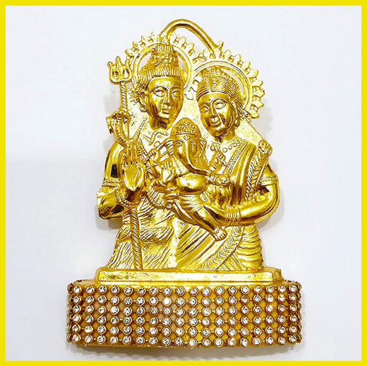 Shiv Parivar Gold Statue