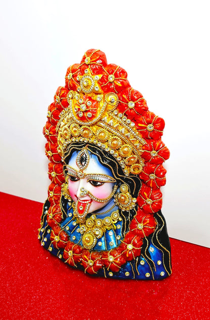 Rare Goddess Tara Kali , Kali Maa Face Stone Decorated Statue