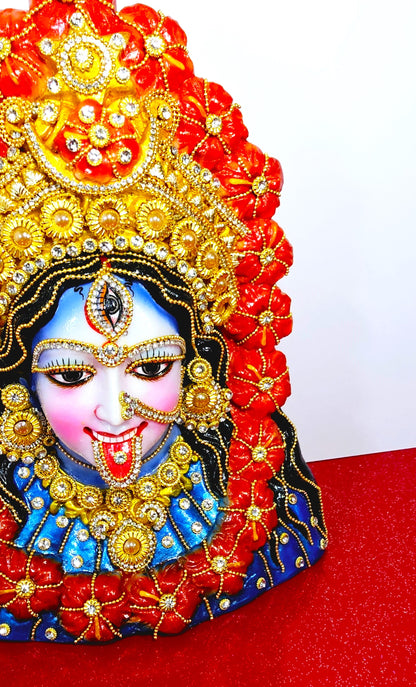 Rare Goddess Tara Kali , Kali Maa Face Stone Decorated Statue
