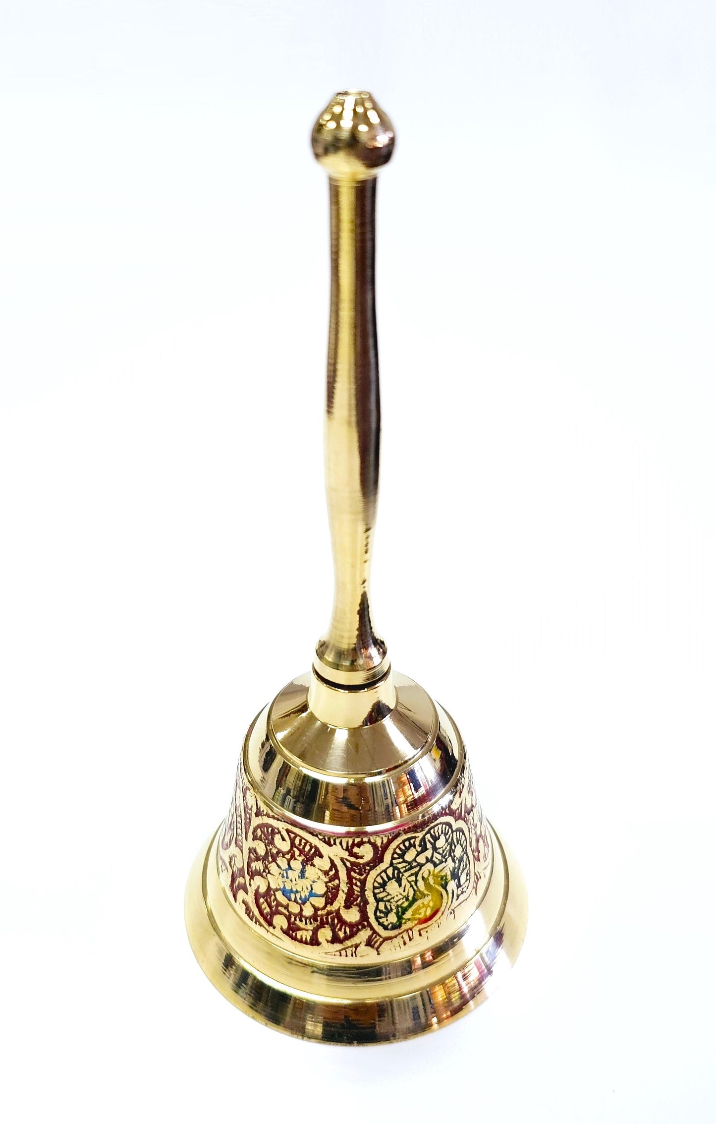 Hand held Solid Brass Bell , School / Reception etc, Different Colours Available