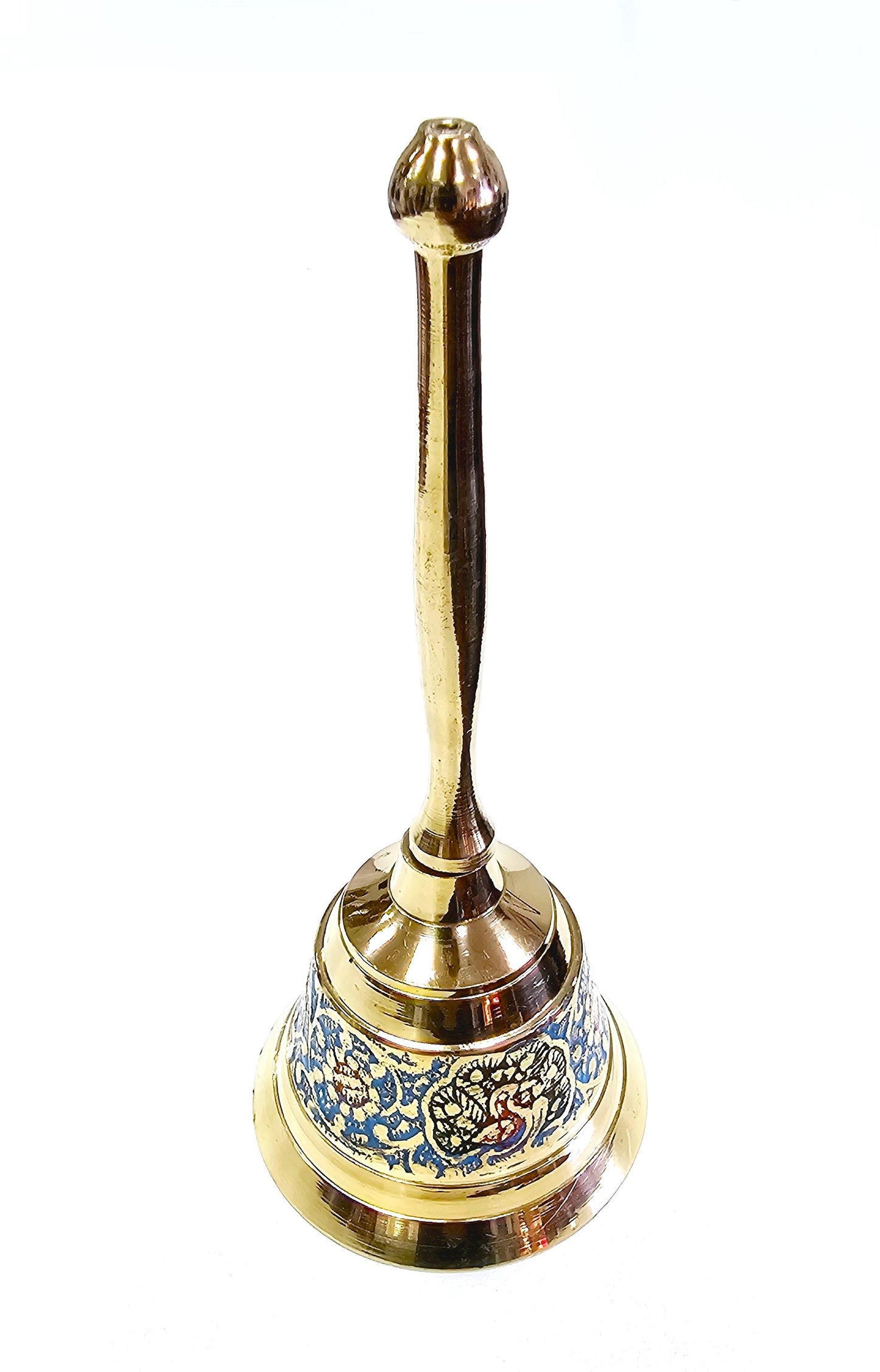 Hand held Solid Brass Bell , School / Reception etc, Different Colours Available