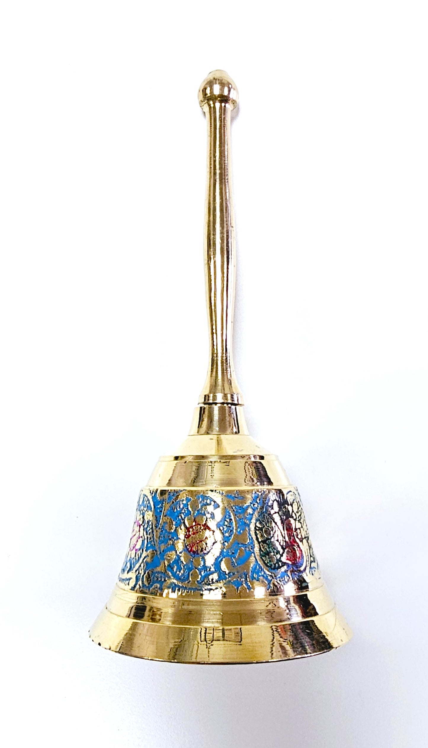 Hand held Solid Brass Bell , School / Reception etc, Different Colours Available