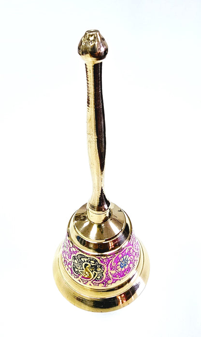 Hand held Solid Brass Bell , School / Reception etc, Different Colours Available