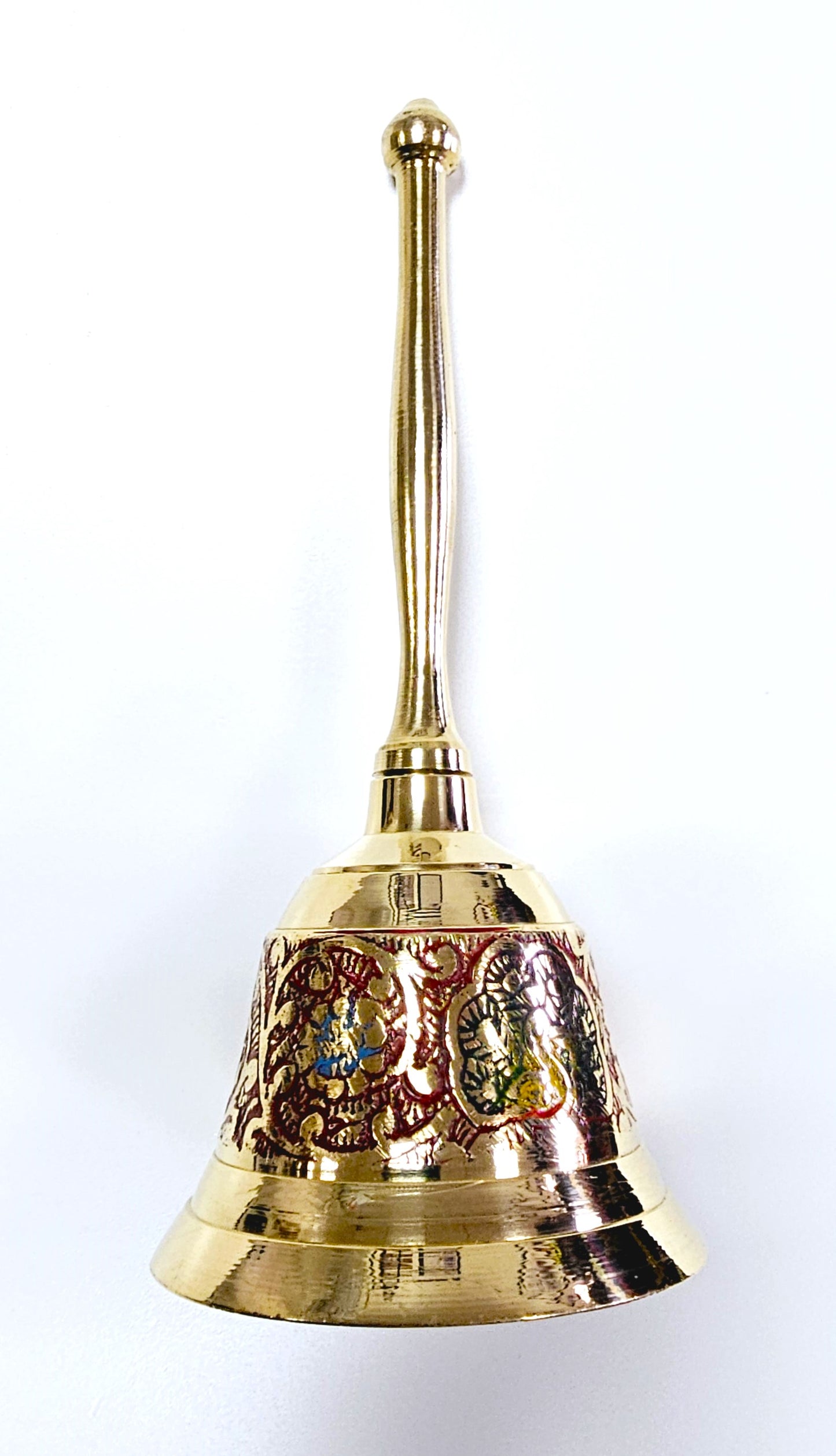 Hand held Solid Brass Bell , School / Reception etc, Different Colours Available