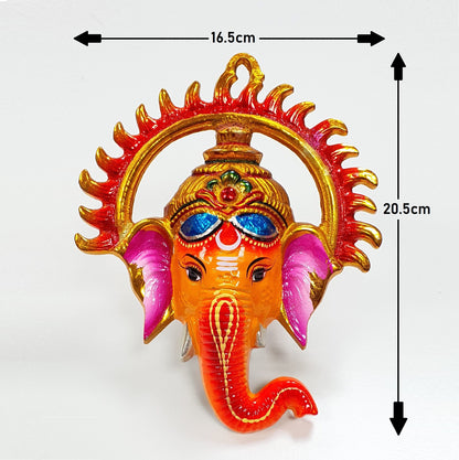 Ganesh Wall Hanging Face , Solid Alloy , Built to Last