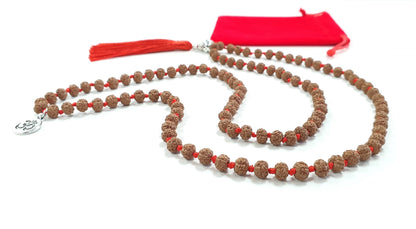 High Quality Custom 6mm 108 beads Natural Rudraksha OM Mala, Necklace/Bracelet