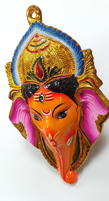 Ganesh Wall Hanging Face , Solid Alloy , Built to Last