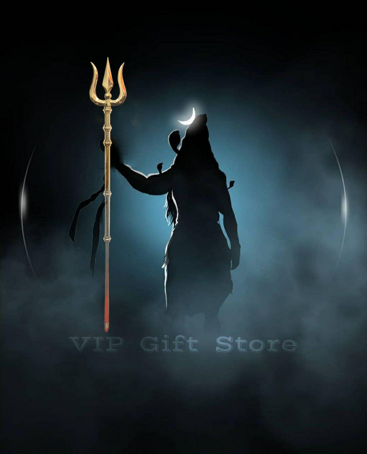 Large Lord Shiva full size 5 feet tall Brass Trishul ( Trident ),quality product